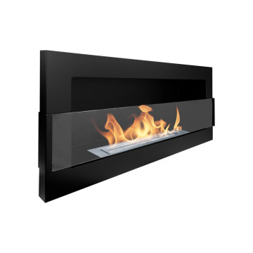 Bio-fireplace 900x400 with glass Structural black