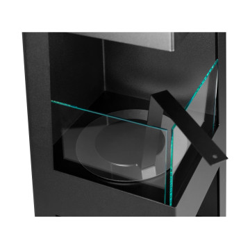 Pyramid Garden free-standing bio-fireplace matte black