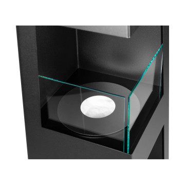 Pyramid Garden free-standing bio-fireplace matte black